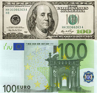 Калькулятор курса доллара США к евро